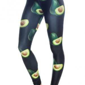 Let everyone know what your favorite food is with these Avocado Leggings. Featuring a delectable print of avocados on a black background. Treat Yourself!